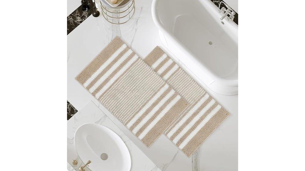 two piece bathroom rug set