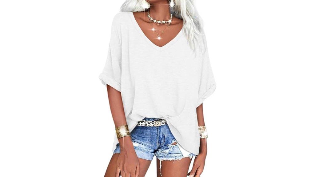 unisex oversized v neck tee