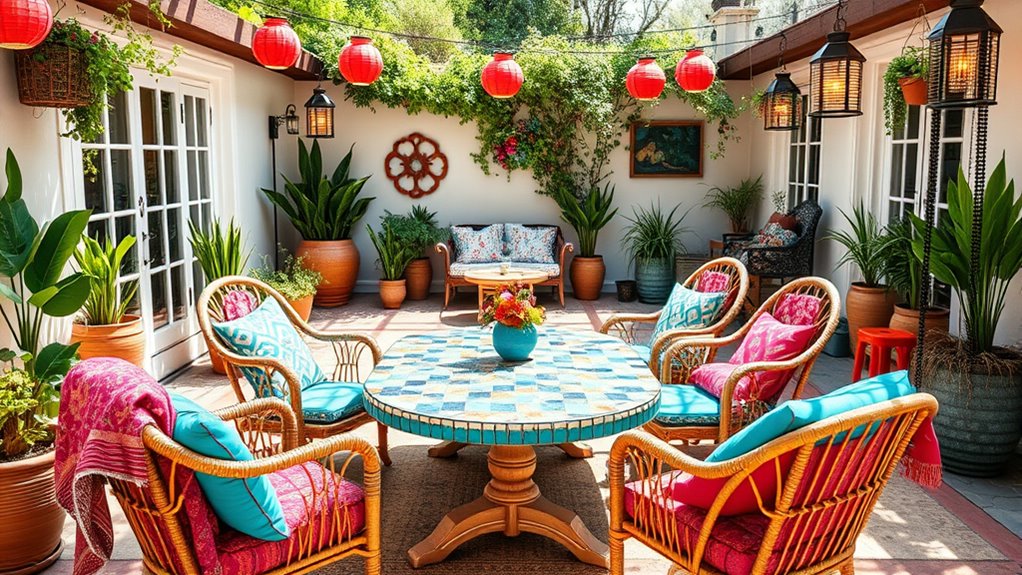 vibrant colors and accents