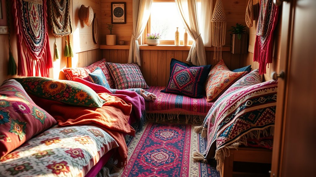 vibrant textiles cozy atmosphere