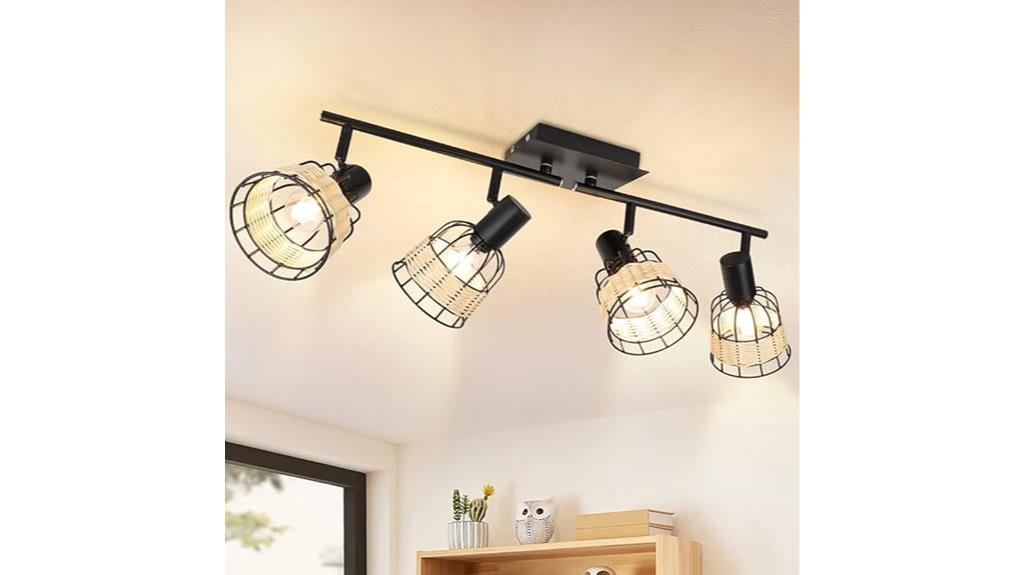 vintage bamboo track lighting