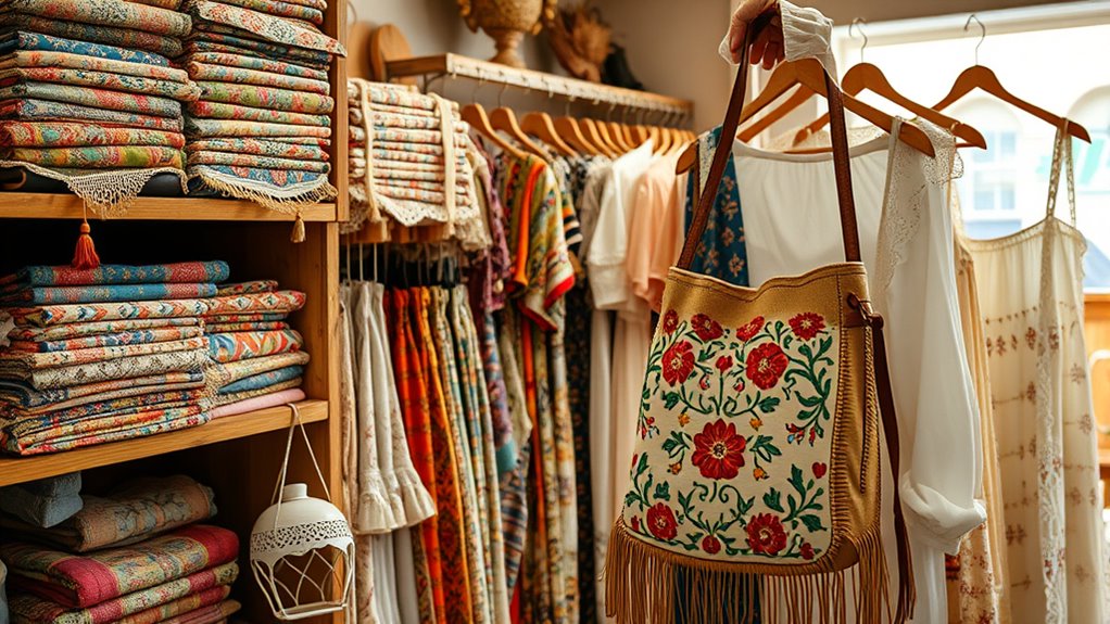 vintage boho embroidery details
