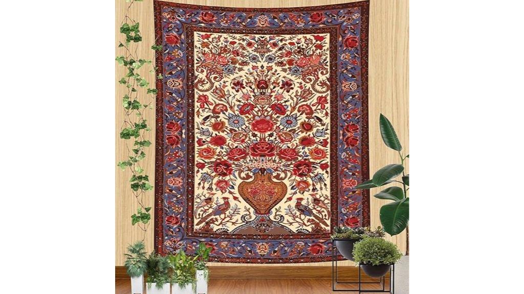 vintage boho floral tapestry