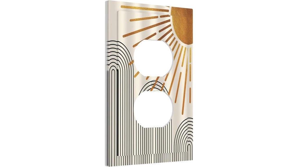 vintage boho sun wall plate