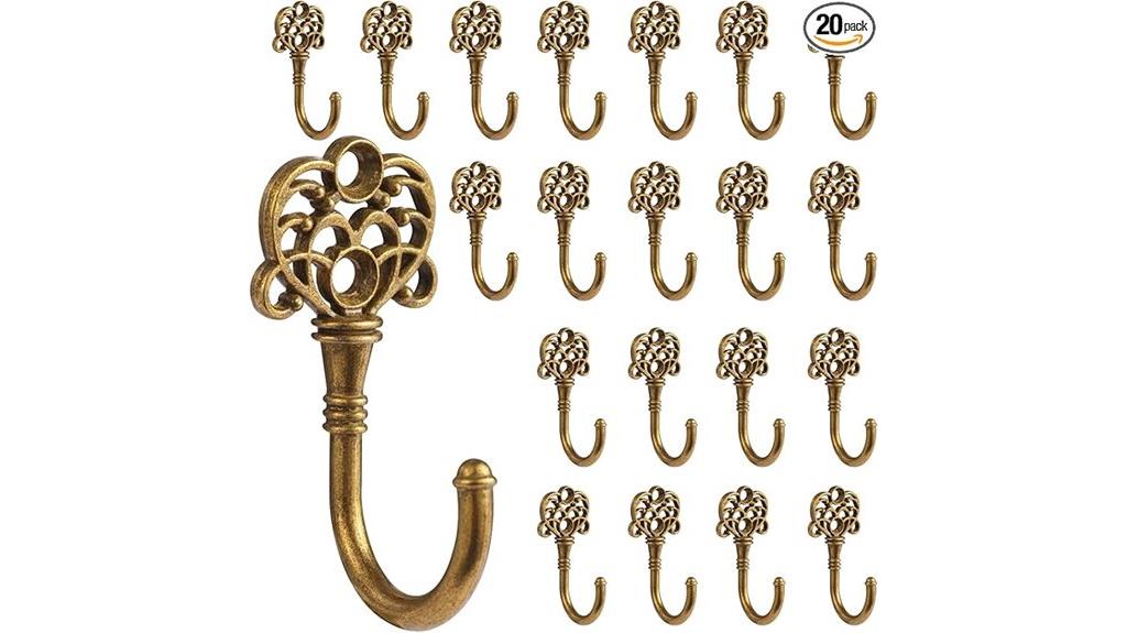 vintage bronze wall hooks