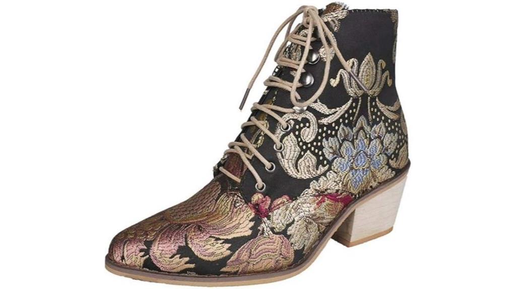 vintage floral embroidered cowboy boots