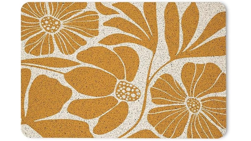 vintage floral entrance mat
