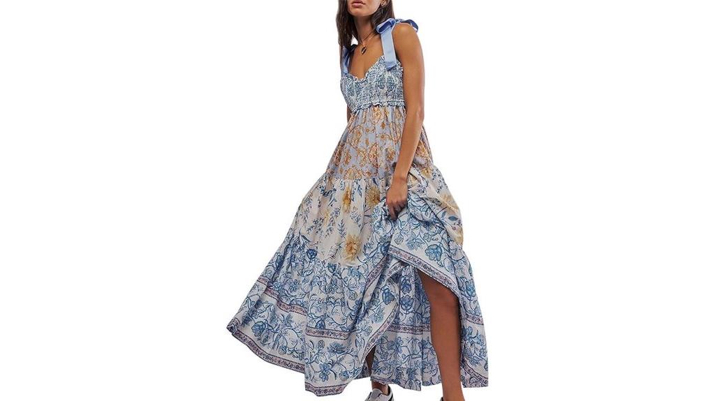 vintage floral maxi dress