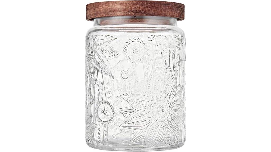 vintage glass jar with lid