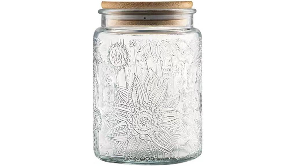 vintage glass jar with lid