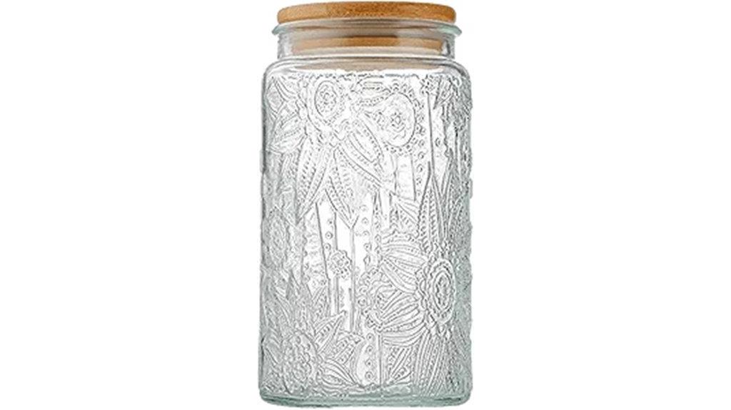 vintage glass storage jar