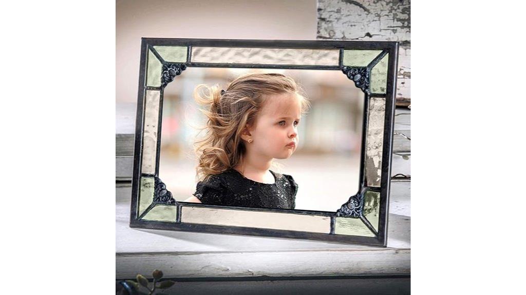 vintage green glass frame