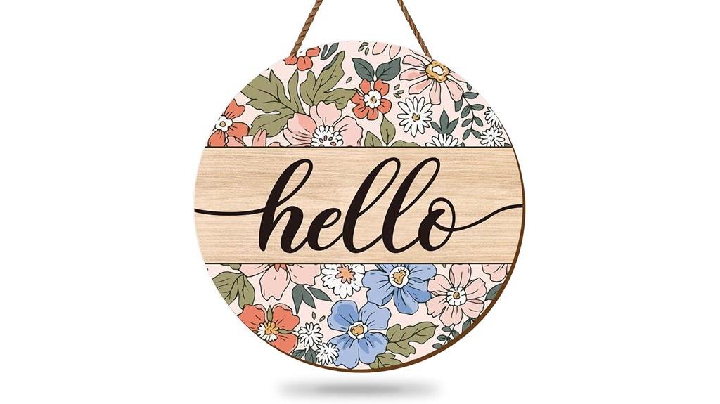 vintage hello door sign
