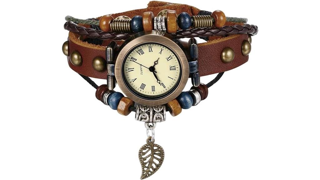 vintage leather multilayer strap