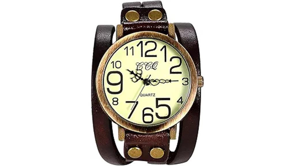 vintage leather watch bracelet