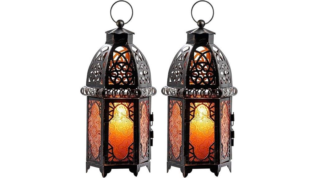 vintage moroccan lanterns set