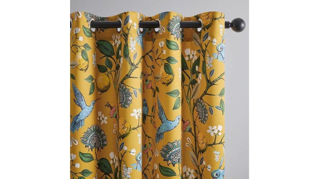 vintage mustard yellow curtains