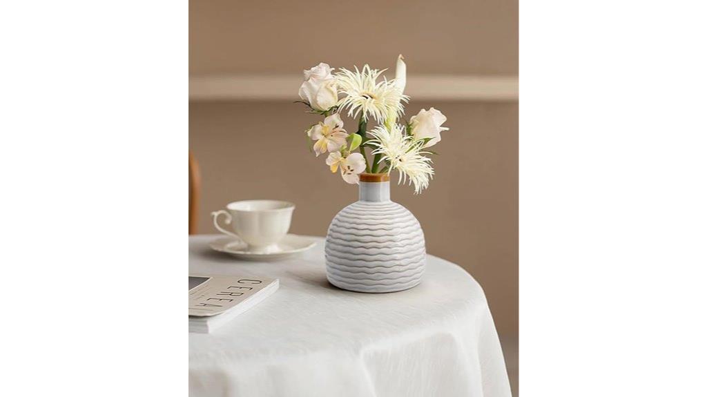 vintage white ceramic vase