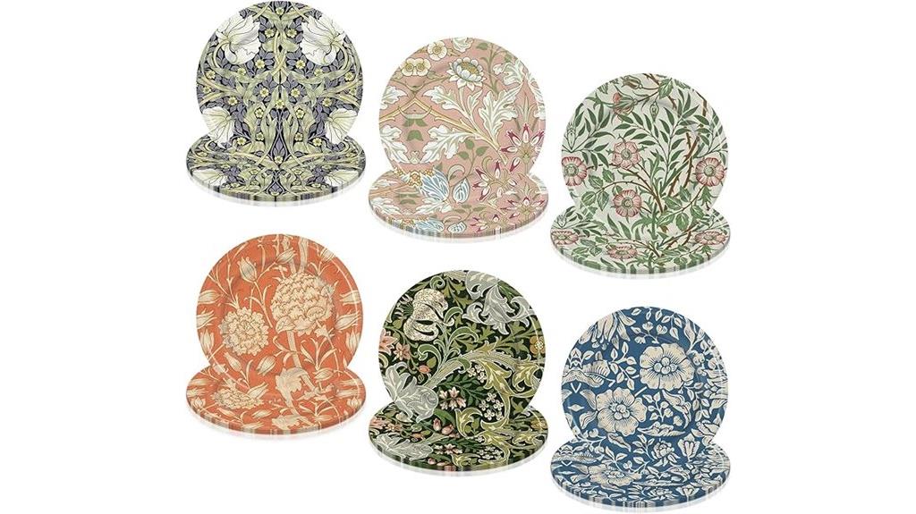 vintage wildflower paper plates