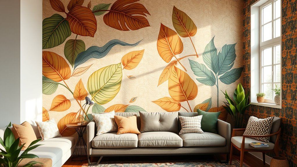 vivid durable botanical murals