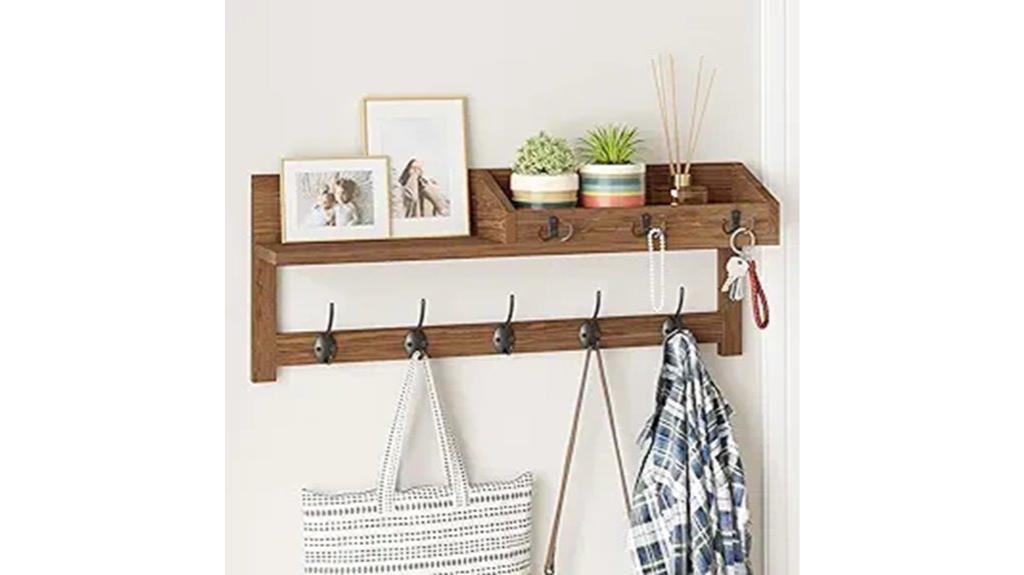 wall hooks with shelving