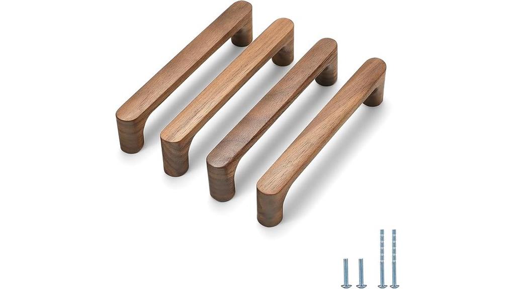 walnut round drawer handles