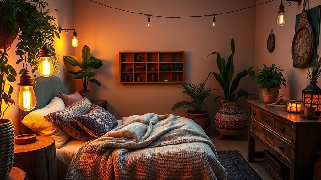 warm ambient lighting accents