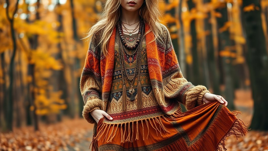 warm earthy layered patterns