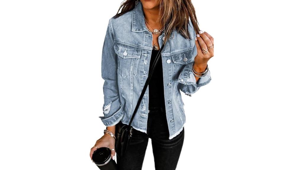 washed crop denim jacket