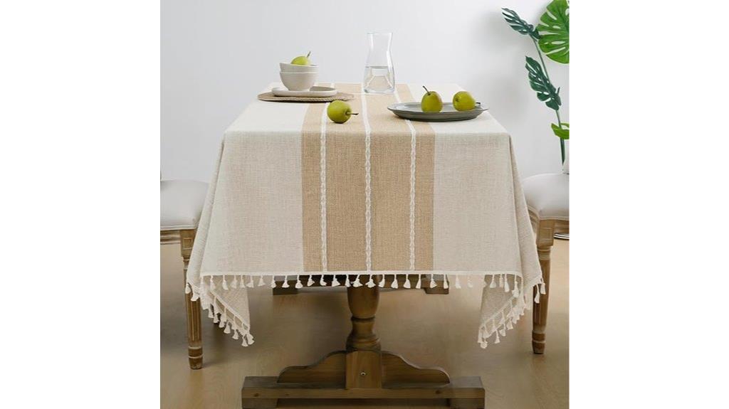 waterproof linen outdoor tablecloth