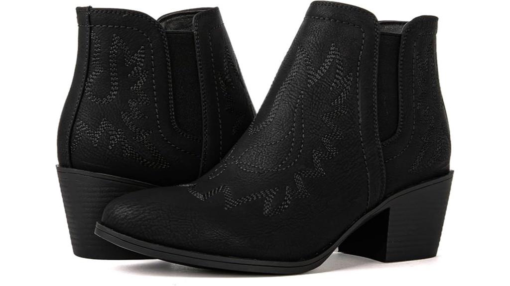 western cowboy ankle boots