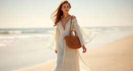 white boho maxi dresses
