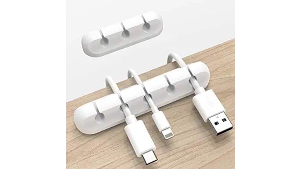 white cable clips pack