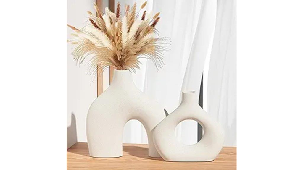 white ceramic vase set