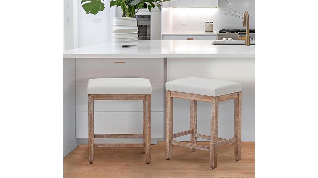white counter height bar stools