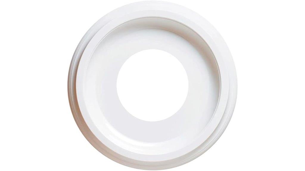 white finish ceiling medallion