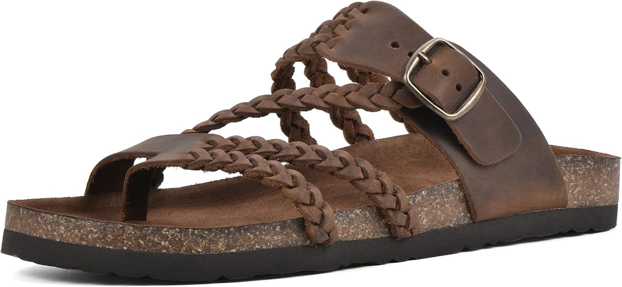 white mountain braided sandals