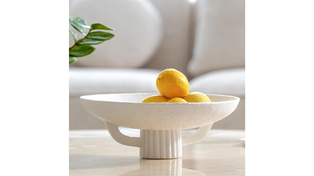 white resin fruit bowl