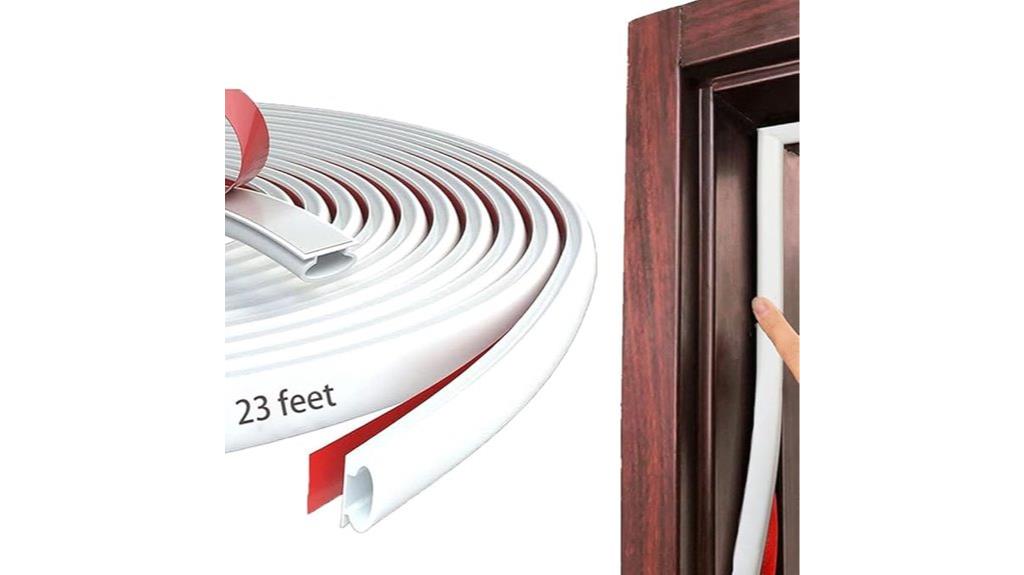 white rubber door seal