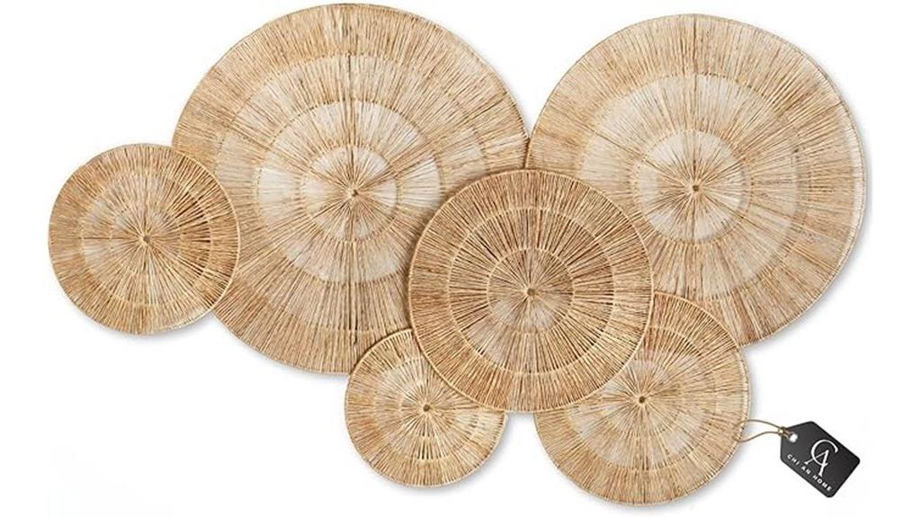 wicker jute wall baskets
