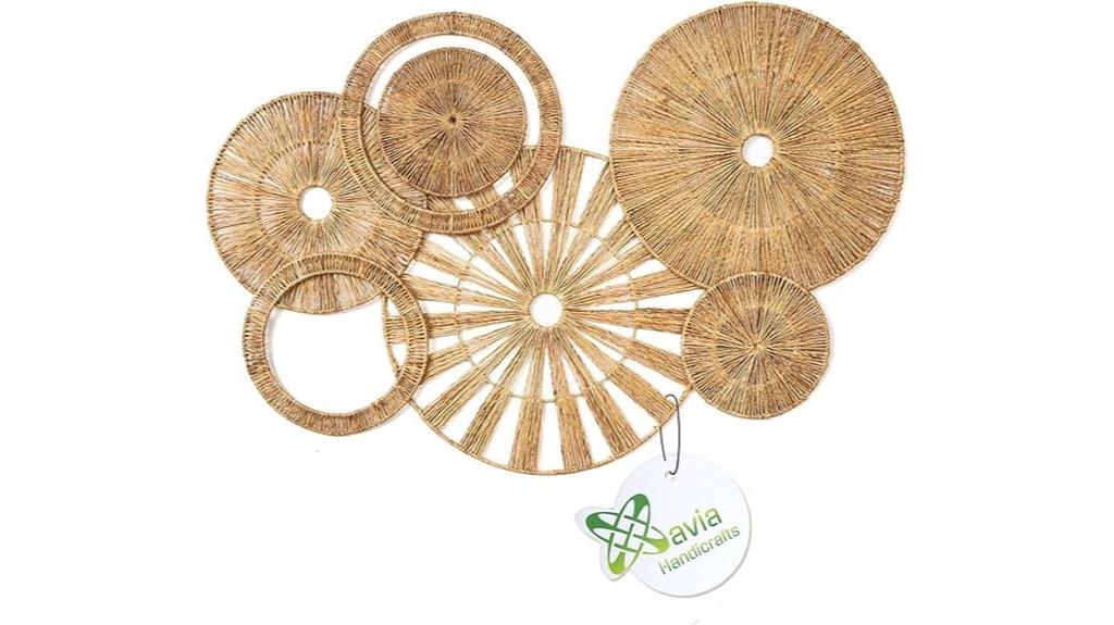 wicker wall plate set