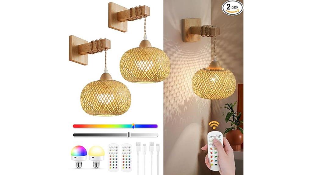 wireless color changing sconce