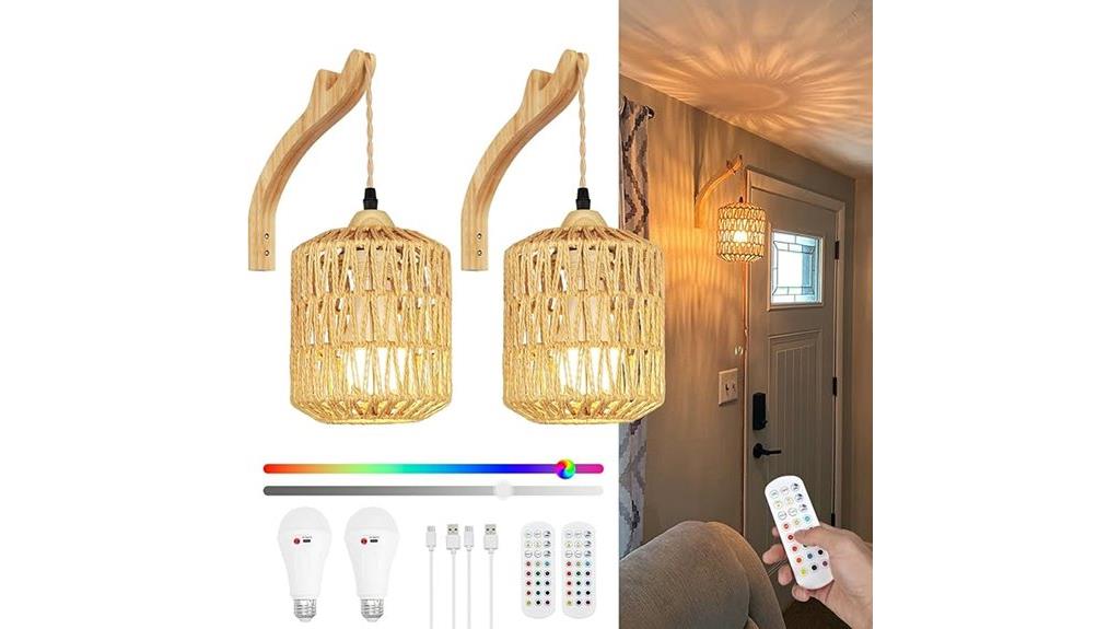 wireless dual wall sconces