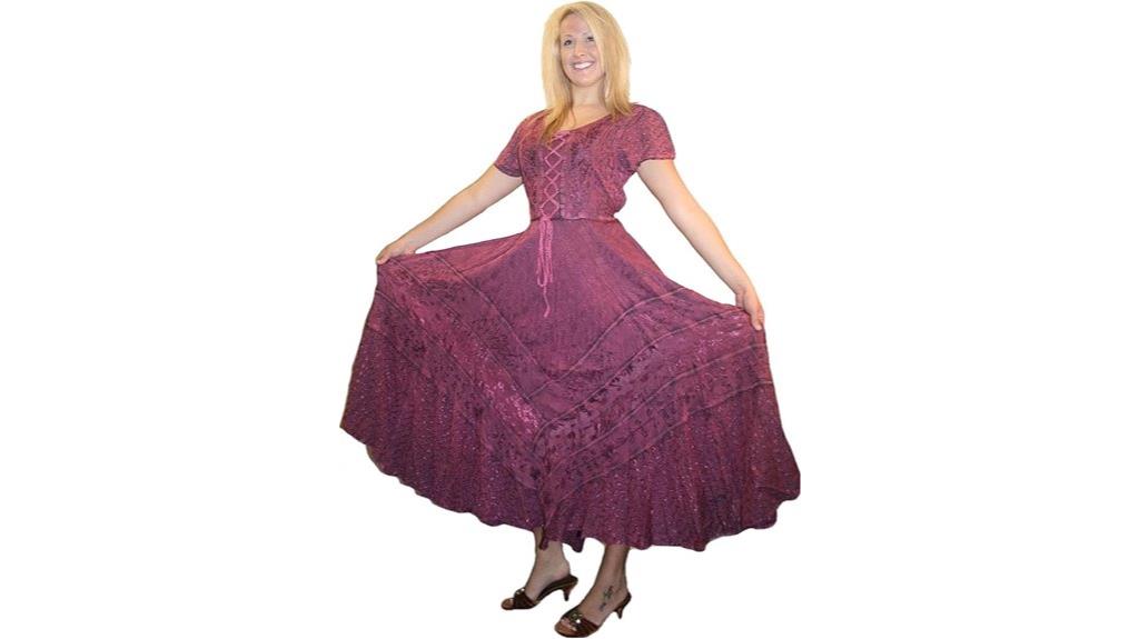 women s bohemian gothic flared dress