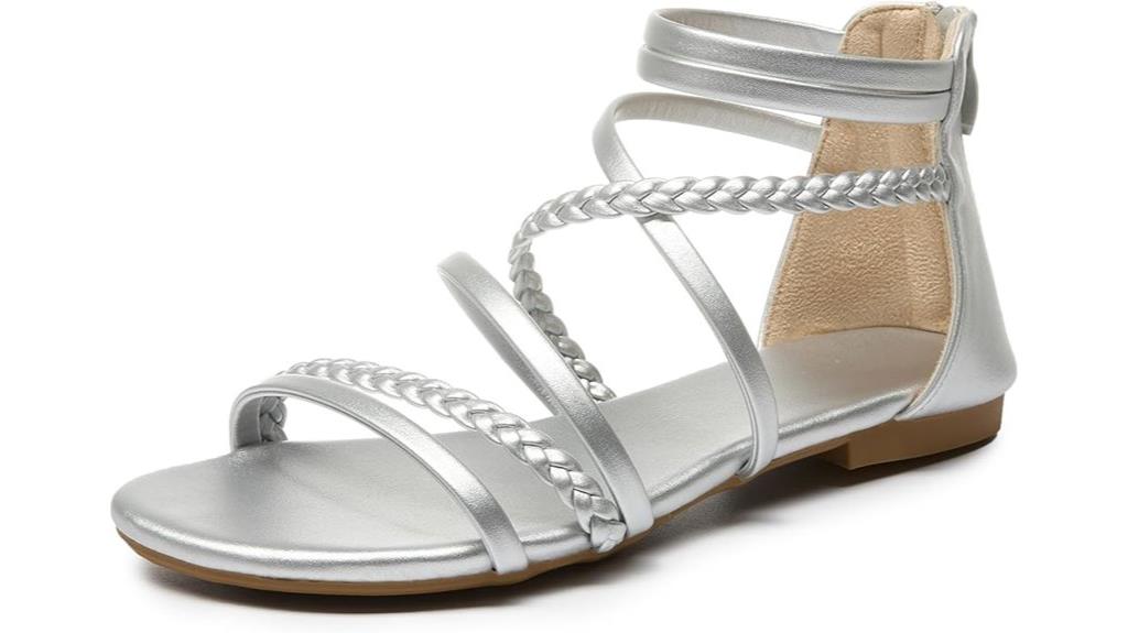 women s braided strappy sandals