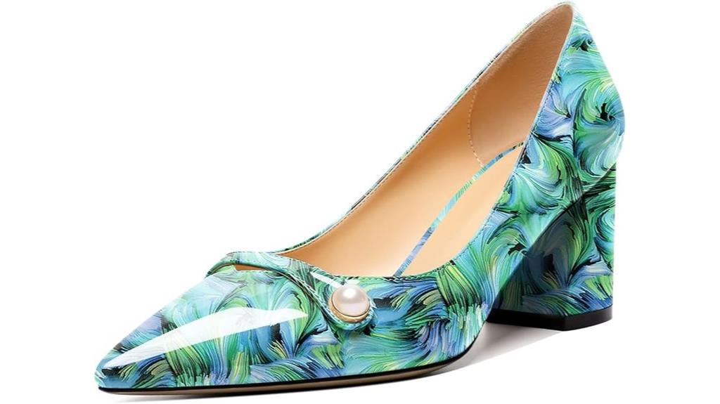 women s chunky heel pumps