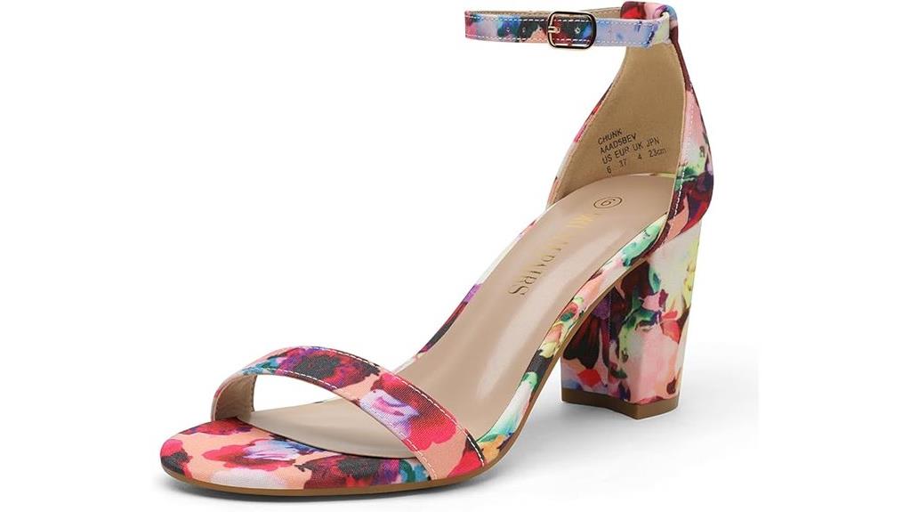 women s chunky low heel sandals