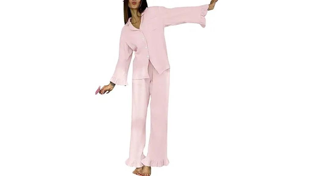 women s cotton gauze pajama set