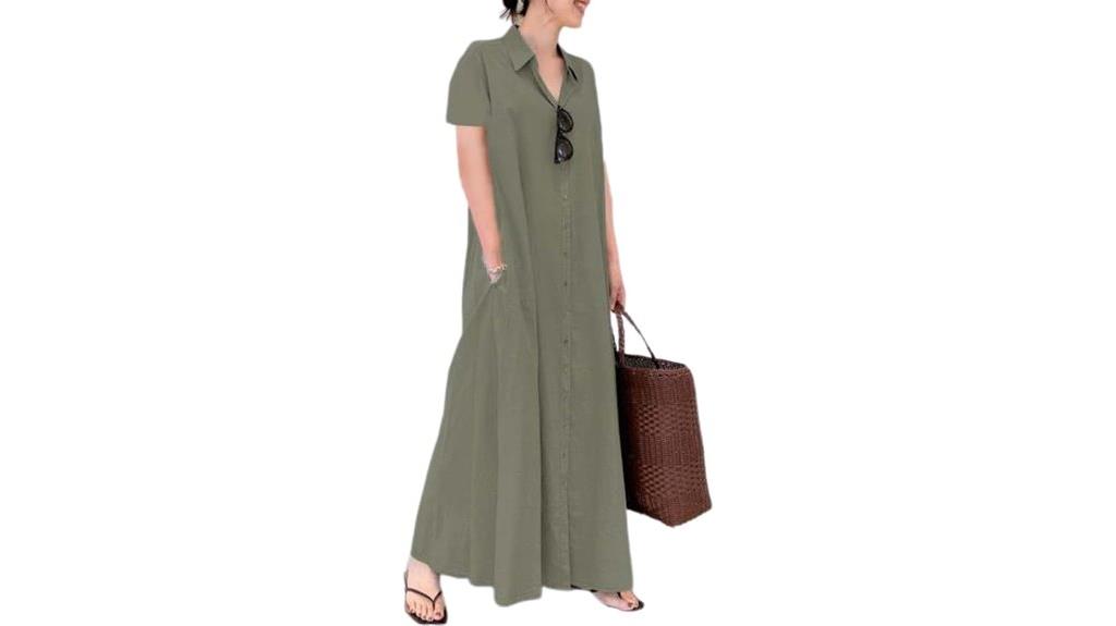women s floral cotton linen dress