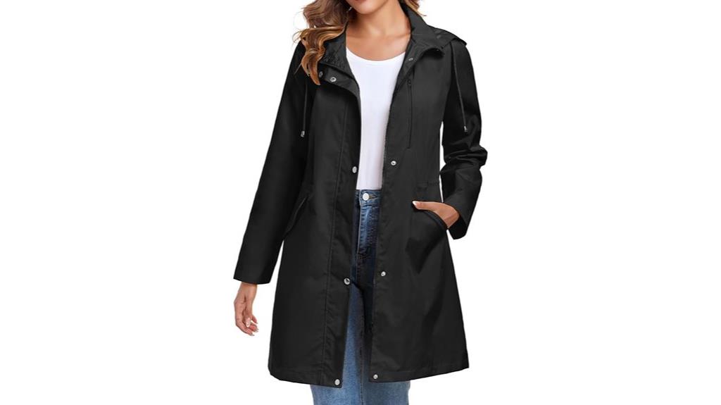 women s hooded rain jacket